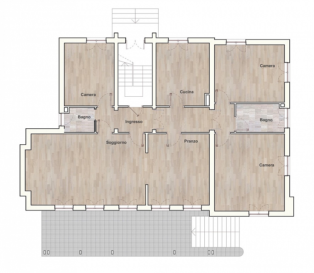 PPC private property consultants: Ampio Appartamento ristrutturato in villa con giardino
