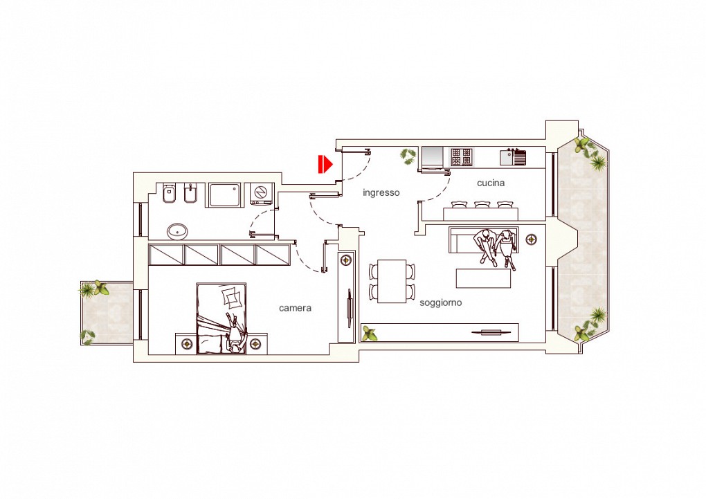 Marangonirent: Elegant One Bedroom flat with separate kitchen